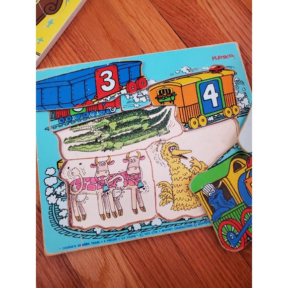Playskool sesame street puzzles lot bundle of 2 - Picture 2 of 8